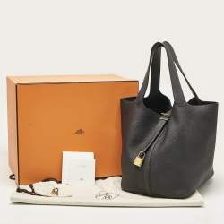 Hermès Bleu Nuit Taurillon Clemence Leather Picotin Lock 26 Bag