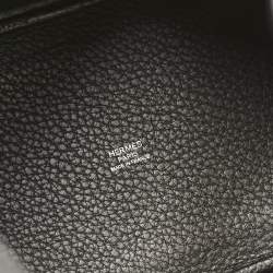 Hermes Noir Taurillon Clemence Leather Picotin Lock 18 Bag