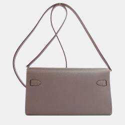 Hermes Gray Epsom Leather Kelly To Go Long Wallet