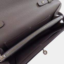 Hermes Gray Epsom Leather Kelly To Go Long Wallet