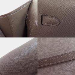 Hermes Gray Epsom Leather Kelly To Go Long Wallet