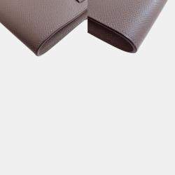 Hermes Gray Epsom Leather Kelly To Go Long Wallet