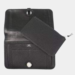 Hermes Black Togo Dogon Long Wallet
