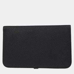 Hermes Black Togo Dogon Long Wallet