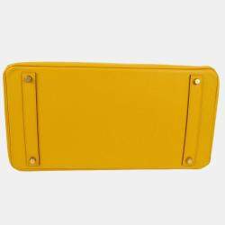 Hermes Yellow Courchevel Birkin 40 Handbag