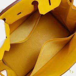 Hermes Yellow Courchevel Birkin 40 Handbag