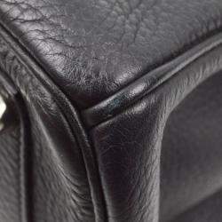 Pre Owned Hermes Black Taurillon Clemence Birkin 30 Handbag