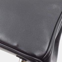 Hermes Black Swift Palladium Finish Birkin 25 Handbag