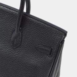Hermes Black Togo Birkin 25 Handbag