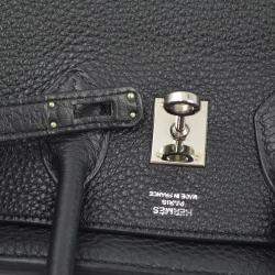 Hermes Black Togo Birkin 25 Handbag