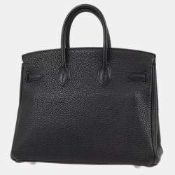 Hermes Black Togo Birkin 25 Handbag