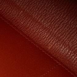 Pre Owned Hermès Brique/Celeste/Cardamome Clemence/Tadelakt/Chevre Leather Palladium Finish Kellygraphie "Lettre E" Kelly Sellier 28 Bag