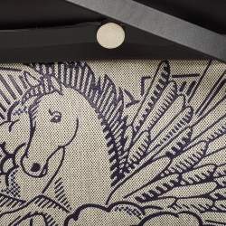 Hermès Ecru/Noir/ Bleu Indigo Toile H and Vache Hunter Pegase Pop Herbag Zip 31 Bag
