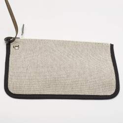 Hermès Ecru/Noir/ Bleu Indigo Toile H and Vache Hunter Pegase Pop Herbag Zip 31 Bag