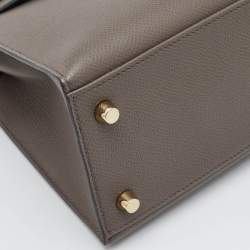 Pre Owned Hermes Etain Epsom Leather Gold Finish Kelly Sellier 25 Bag