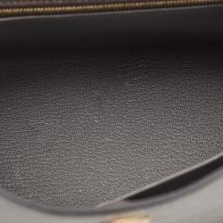 Pre Owned Hermes Etain Epsom Leather Gold Finish Kelly Sellier 25 Bag