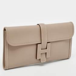 Hermes Argile Swift Leather Elan Jige 29 Clutch