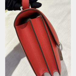 Hermes New Red Pink Enamel Buckle Constance 19 bag