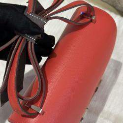 Hermes New Red Pink Enamel Buckle Constance 19 bag