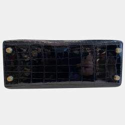 Hermes Black Crocodile Leather Kelly 25 bag