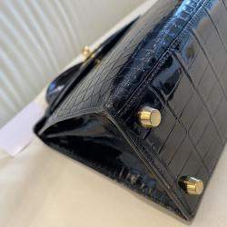 Hermes Black Crocodile Leather Kelly 25 bag