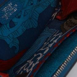 Pre Owned Hermes Bleu Zellige Epsom Leather Silk'In Compact Wallet