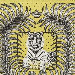 Pre Owned Hermes Lime Tigre Royal Bandana Swift Leather Carre Pocket Pouch