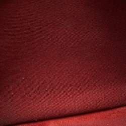 Hermes Rouge H/Beige Taurillon Clemence Leather and Canvas Evelyne III PM Bag