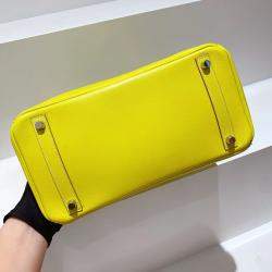 Pre Owned Hermes Candy Yellow Swift Leather Birkin 30 Bag