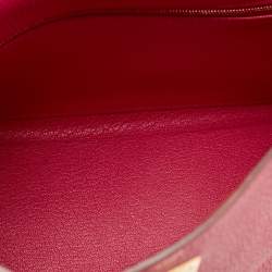 Hermes Rose Extreme Togo Leather Gold Finish Kelly Retourne 28 Bag