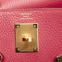 Hermes Rose Extreme Togo Leather Gold Finish Kelly Retourne 28 Bag