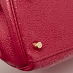 Hermes Rose Extreme Togo Leather Gold Finish Kelly Retourne 28 Bag