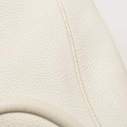 Hermes Blanc Taurillon Clemence Leather Palladium Finish Lindy 34 Bag