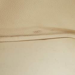 Hermes Blanc Taurillon Clemence Leather Palladium Finish Lindy 34 Bag