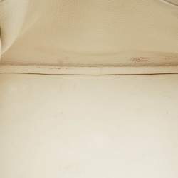 Hermes Blanc Taurillon Clemence Leather Palladium Finish Lindy 34 Bag