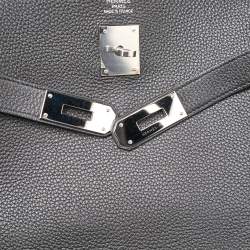 Hermes Black Togo Leather Palladium Finish Kelly Retourne 40 Bag