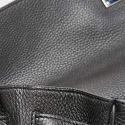 Hermes Black Togo Leather Palladium Finish Kelly Retourne 40 Bag