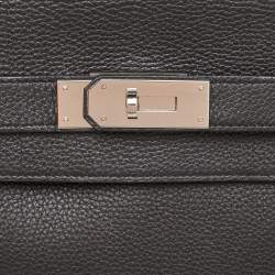 Hermes Black Togo Leather Palladium Finish Kelly Retourne 40 Bag