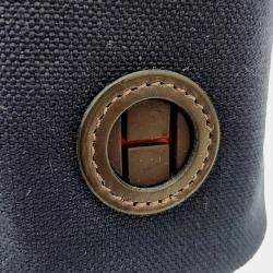 Hermes Blue Fabric Portable Dog Pouch Bag