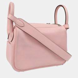 Hermes Rose Sakura Swift Leather Lindy Mini Shoulder Bag