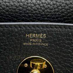 Hermes Lindy Black Taurillon Clemence Size 26