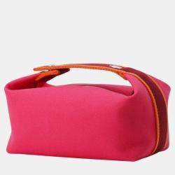 Hermes Hibiscus Canvas PM Bride-A-Brac Pouch Bag