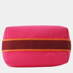 Hermes Hibiscus Canvas PM Bride-A-Brac Pouch Bag