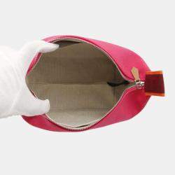 Hermes Hibiscus Canvas PM Bride-A-Brac Pouch Bag