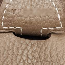 Pre Owned Hermes Etoupe Taurillon Clemence Leather Evelyne III PM Bag