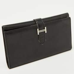 Hermes Black Swift Leather Bearn Wallet