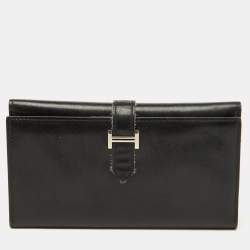 Hermes Black Swift Leather Bearn Wallet