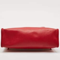 Pre Owned Hermes Rouge Piment/Ecru Toile H Berline and Vache Hunter Herbag Zip 31 Bag