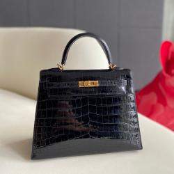 Hermes Alligator Leather Gold Finish Kelly 25 Bag