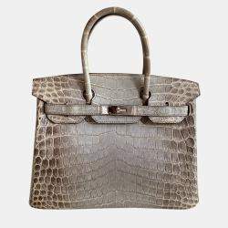 Hermes Himalayan Crocodile Birkin 30 Bag 